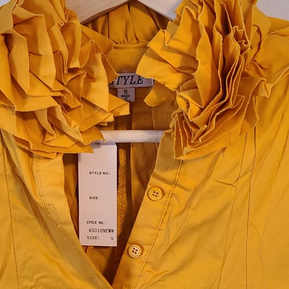 Style Mustard Yellow High Low Dress - Picture 3 of 4